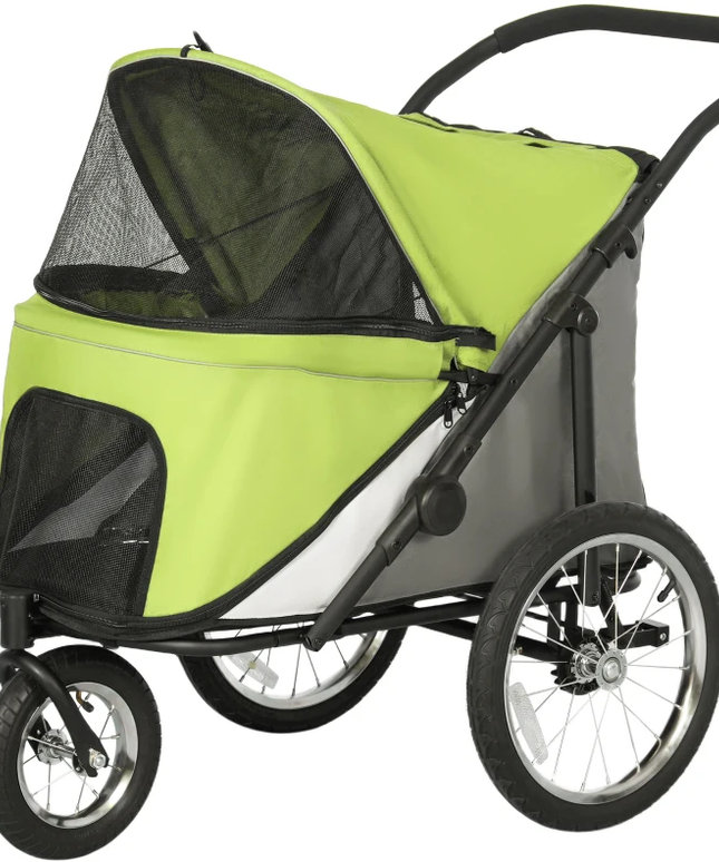 Dog Stroller , One-Click Foldable Pet Stroller, Shock Absorption Wheels